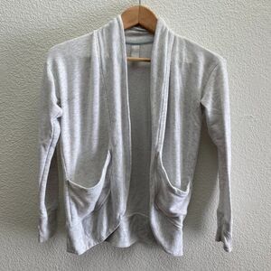 Athleta Girl Open Front Cardigan Sweatshirt Sweater Gray Color 486665 Medium
